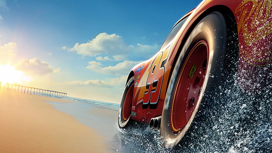 วอลล์เปเปอร์ดิจิตอล Lightning McQueen, Cars 3, 4k, Lightning McQueen, 5k, 8k, โปสเตอร์, วอลล์เปเปอร์ HD HD wallpaper
