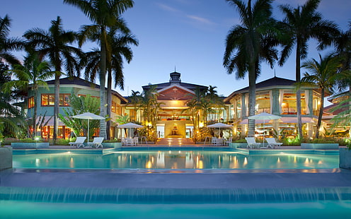 Maldivas Villas de lujo modernas tropicales con piscinas 4k Ultra Hd Fondos de escritorio 3840 × 2400, Fondo de pantalla HD HD wallpaper