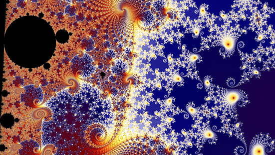 psychédélique, coloré, abstrait, trippy, fractal, ensemble de Mandelbrot, Fond d'écran HD HD wallpaper