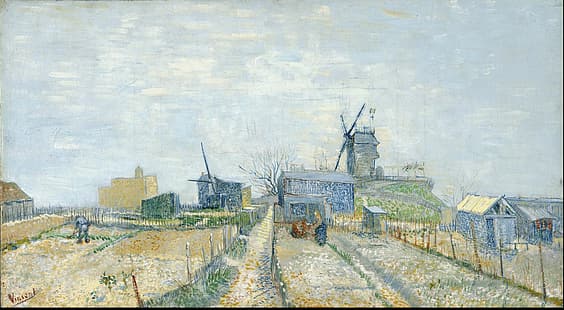 Vincent van Gogh, sztuka klasyczna, wiosna, obraz olejny, malarstwo, natura, pole,, Tapety HD HD wallpaper
