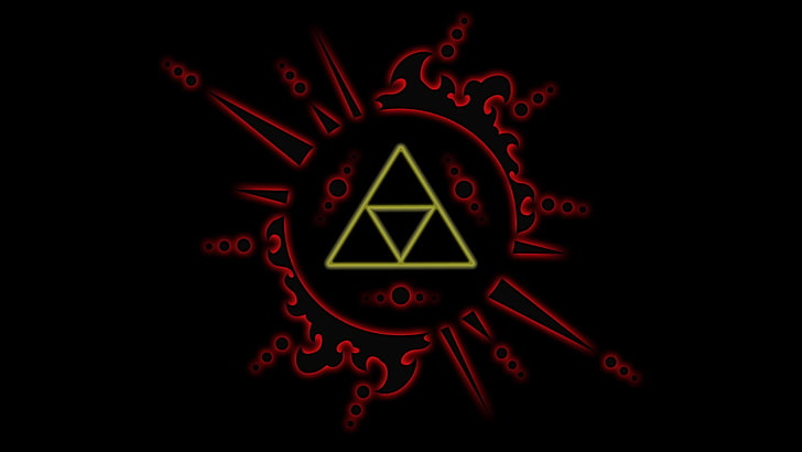 yellow triangle logo, The Legend of Zelda, Triforce, HD wallpaper