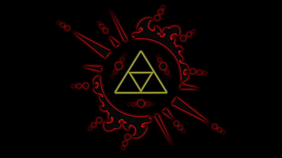 yellow triangle logo, The Legend of Zelda, Triforce, HD wallpaper HD wallpaper