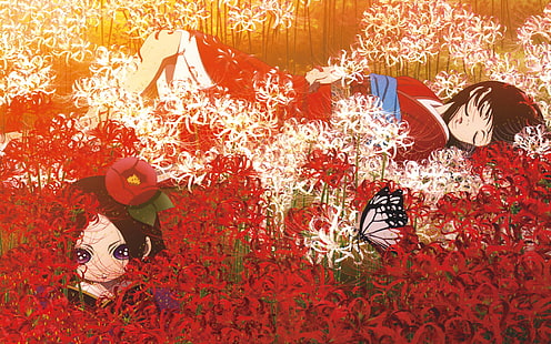 Джигоку Сёдзё, аниме девушки, Кикури (Дзигоку Сёдзё), Энма Ай, HD обои HD wallpaper
