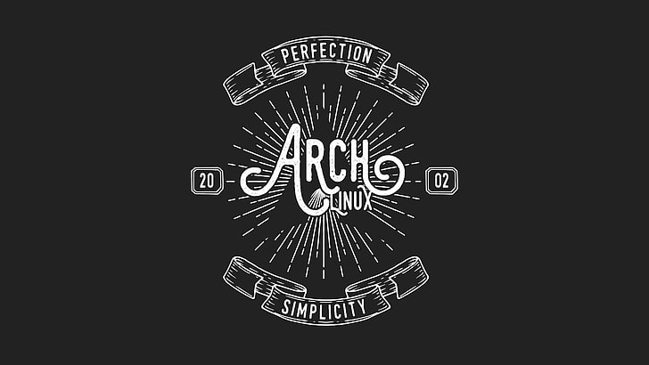 Logo lengkung, Archlinux, Linux, Wallpaper HD