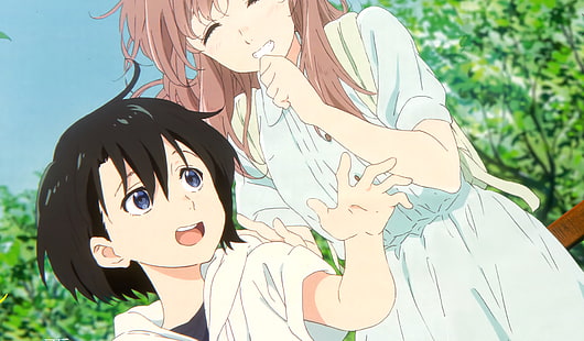 Anime, Koe No Katachi, Shouko Nishimiya, Yuzuru Nishimiya, HD papel de parede HD wallpaper