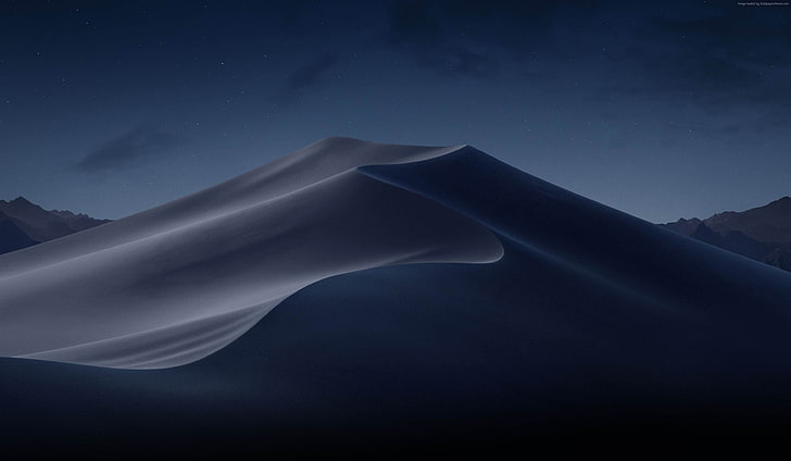WWDC 2018, Dunes, Night, 4K, macOS Mojave, HD wallpaper