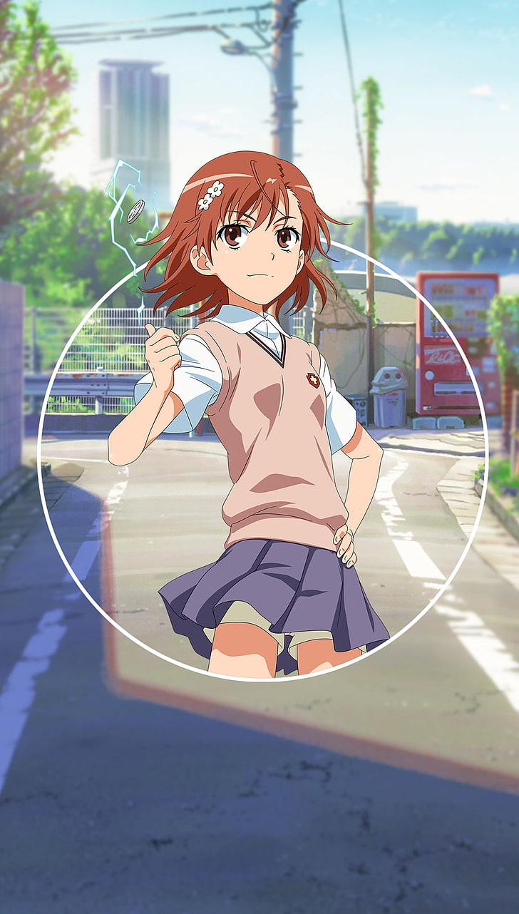 Anime, Anime Girls, Bild-in-Bild, urban, Minirock, HD-Hintergrundbild, Handy-Hintergrundbild