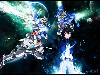 Gundam 00 wallpaper, Mobile Suit Gundam 00, Gundam, Setsuna F. Seiei, Gundam 00 exia, anime, HD wallpaper HD wallpaper