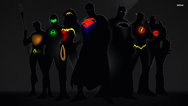 komiksy, 1920x1080, superbohater, superman, batman, cudowna kobieta, flash, cyborg, zielona latarnia, komiks, superbohaterowie, superbohaterowie cudu, HD, tapety hd, Tapety HD