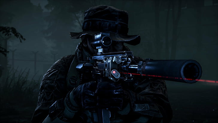 Waffe Nacht Tarnung Waffe Ruf der Pflicht 4 moderne Kriegsführung, HD-Hintergrundbild