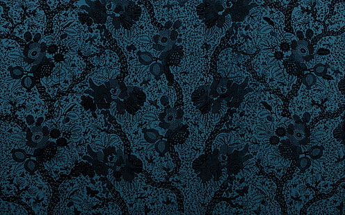 검은 색과 흰색 꽃 지역 양탄자, 패턴, 꽃, HD 배경 화면 HD wallpaper