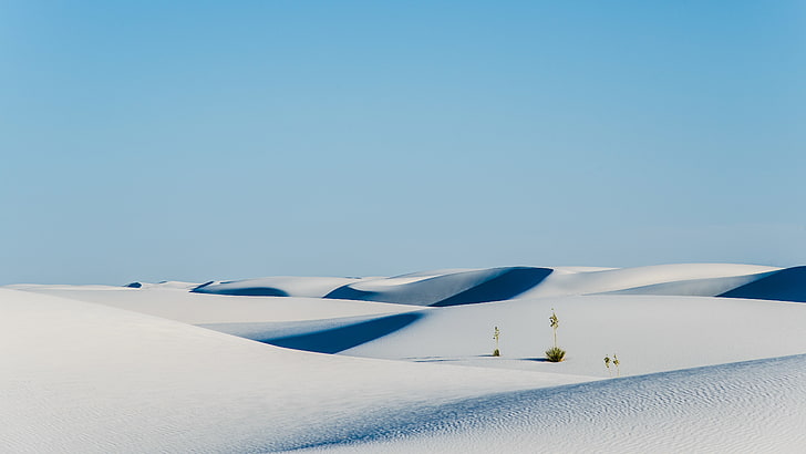 White Sands National Monument, blue, desert, landscape, nature, photography, sand, white, whitesandsnationalmonument, HD wallpaper