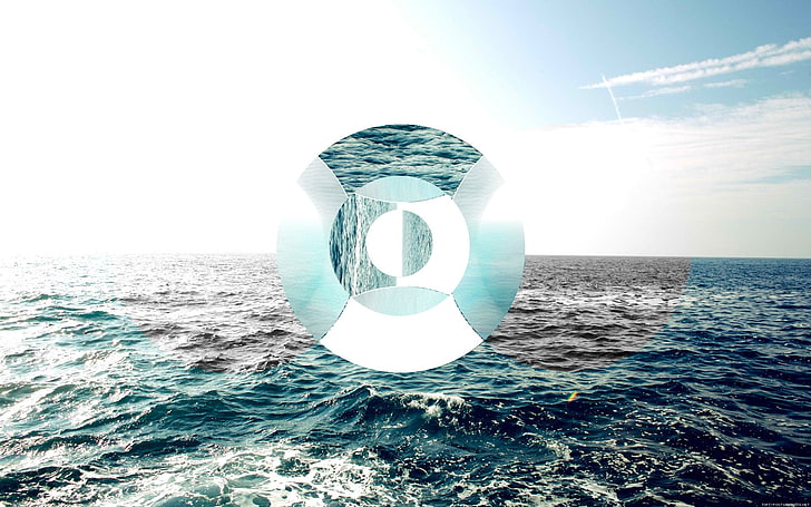 Gewässer, Polyscape, Meer, Wasser, Wellen, Kreis, HD-Hintergrundbild