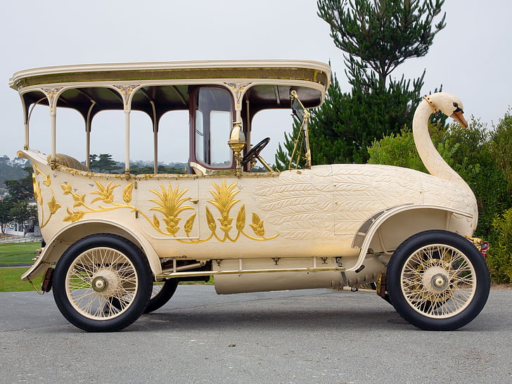 1910, 30hp, brooke, car, custom, retro, swan, tuning, HD wallpaper