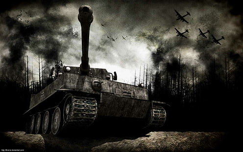 Танковый танк, танковый, немецкий танк, мировая война, немецкий, самолеты, HD обои HD wallpaper