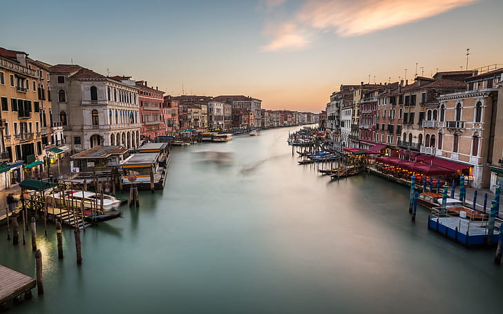 View On Grand Canal From Rialto Bridge, Venice, Italy, HD wallpaper