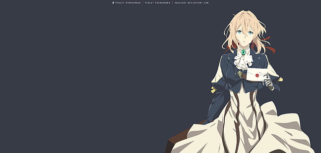 Violet Evergarden, gadis anime, sederhana, Wallpaper HD HD wallpaper