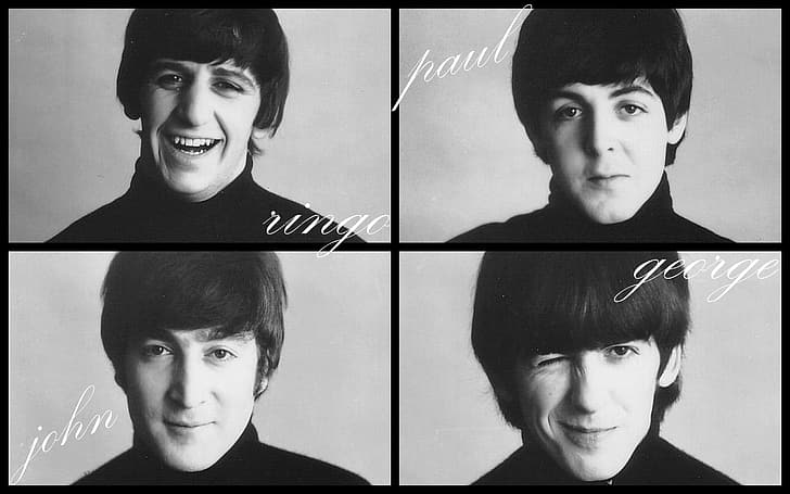 Beatles, John Lennon, Paul McCartney, George Harrison, Ringo Starr, HD tapet
