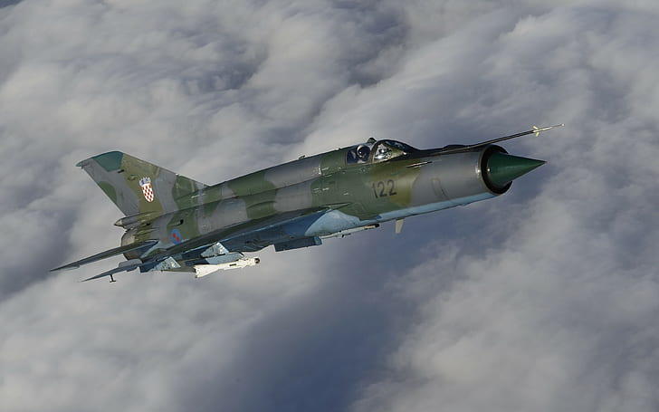 MiG-21, samoloty wojskowe, samoloty, Tapety HD