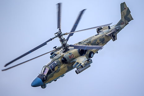 Helicópteros militares, caimán Kamov Ka-52, avión, helicóptero de ataque, helicóptero, Fondo de pantalla HD HD wallpaper