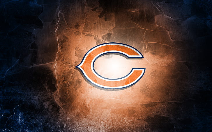 Logo Chicago Bears, chicago bears, nfl, Tapety HD