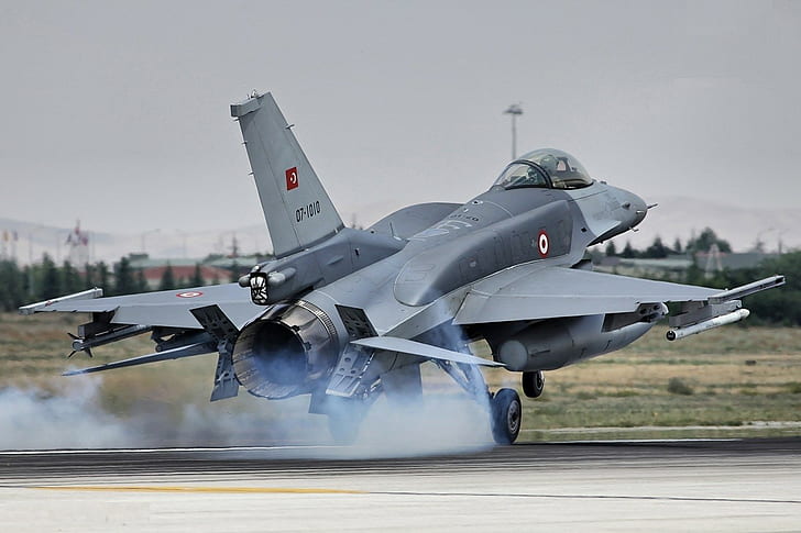 Angkatan Udara Turki, TUAF, General Dynamics F-16 Fighting Falcon, Fighting Falcons, Turki, Angkatan Bersenjata Turki, pesawat, militer, pesawat militer, Wallpaper HD