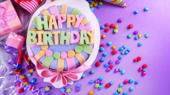 Честит рожден ден, торта за рожден ден, касова бележка, 5к, HD тапет HD wallpaper