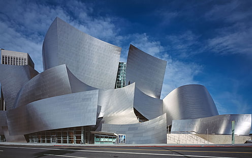 bâtiments gris, architecture, bâtiment, Guggenheim, photographie, Frank Gehry, Fond d'écran HD HD wallpaper