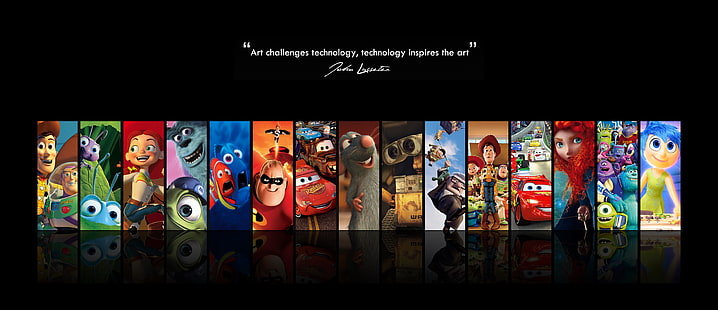 sortierte digitale Tapeten von Disney-Figuren, Pixar Animation Studios, Toy Story, Monsters, Inc., Findet Nemo, Die Unglaublichen, Autos (Film), Inside Out, HD-Hintergrundbild HD wallpaper