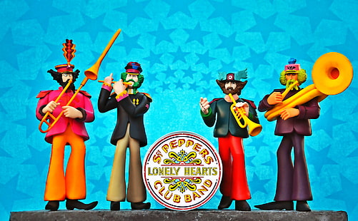 Os Beatles, submarino amarelo, sargento.Faixa do clube dos corações solitários de Pepper, HD papel de parede HD wallpaper