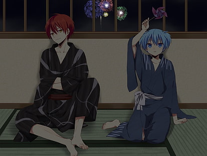 Anime, Aula de asesinatos, Karma Akabane, Nagisa Shiota, Fondo de pantalla HD HD wallpaper