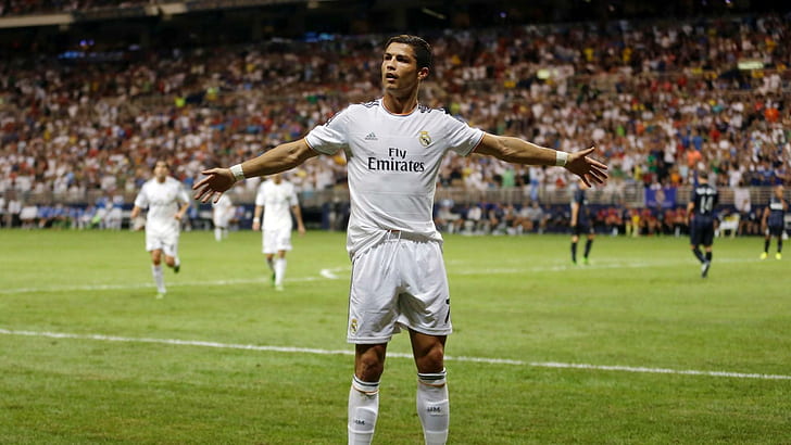 Cristiano Ronaldo Real Madrid 2014 Winning, Cristiano Ronaldo, Ronaldo, célébrité, célébrités, garçons, football, sport, real madrid, 2014, gagner, Fond d'écran HD