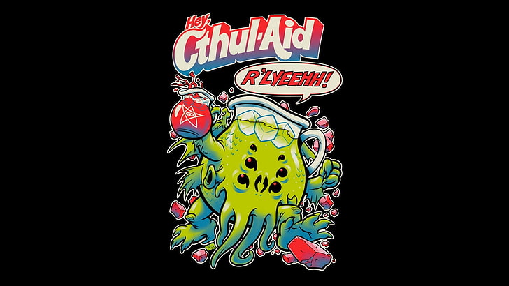 Cthulhu, H. P. Lovecraft, Kool-Aid, HD wallpaper