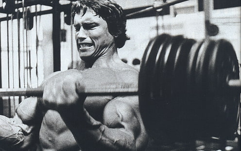 Arnold Schwarzenegger, kulturystyka, kulturysta, sztanga, siłownie, ćwiczenia, Tapety HD HD wallpaper