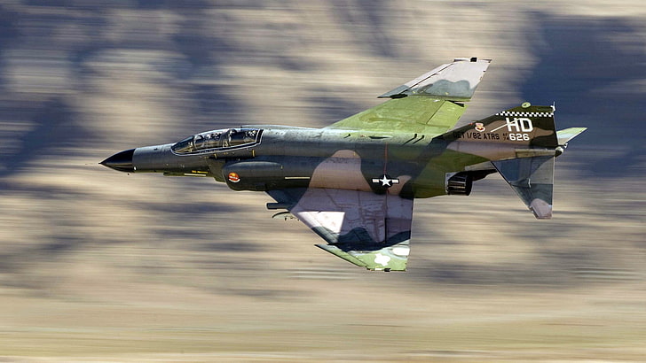 F-4 Phantom II, aircraft, military aircraft, vehicle, military, HD wallpaper