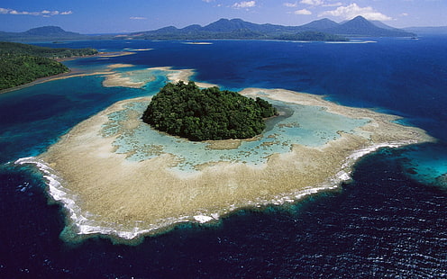 Галапагосские острова-Фэнтези HD обои, остров и море, HD обои HD wallpaper