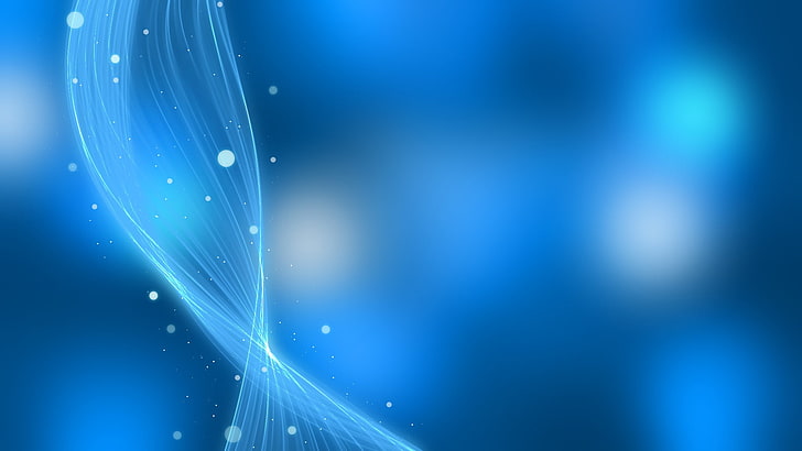 Blau HD Wallpaper, Welle, Linie, Kreise, blau, Blasen, HD-Hintergrundbild
