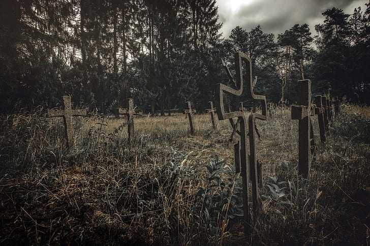 cross, graveyards, HD wallpaper