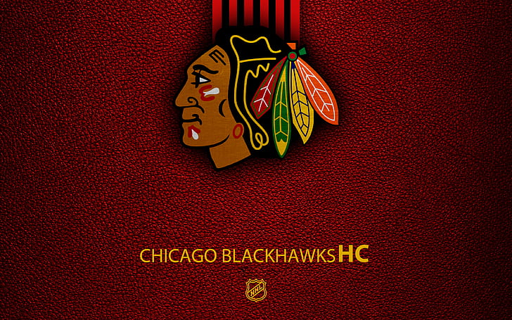 バスケットボール、シカゴ・ブラックホークス、エンブレム、ロゴ、NHL、 HDデスクトップの壁紙