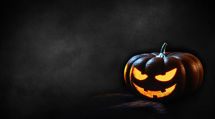 Happy Halloween 2016, обои Джек-о'-фонарь, Праздники, Хэллоуин, Темнота, Ночь, Тыква, Жуткий, Джеколантерн, резьба, HD обои
