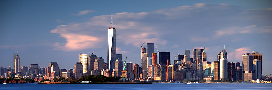 New York City skyline altında mavi gökyüzü, NYC, Şehir Merkezi, Özgürlük Anıtı, Altın Saat, New York, mavi gökyüzü, Simgeler, Manhattan, dom Kulesi, Devlet Binası, ESB, Skyline, Cityscape, New York #New York, Nueva YorkLibertad, ligne, ufuk, orizzonte, bulutlar, ュ urban, ク, kentsel Skyline, gökdelen, downtown Bölge, mimari, şehir, kentsel Sahne, ünlü Yer, uSA, kule, bina Dış, manhattan - New York City, yerleşikYapısı, modern, ofis binası, gökyüzü, dom Kule - New York, HD masaüstü duvar kağıdı HD wallpaper