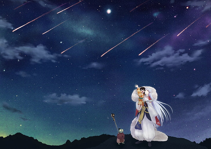 white-haired female anime character illustration, Anime, InuYasha, HD wallpaper
