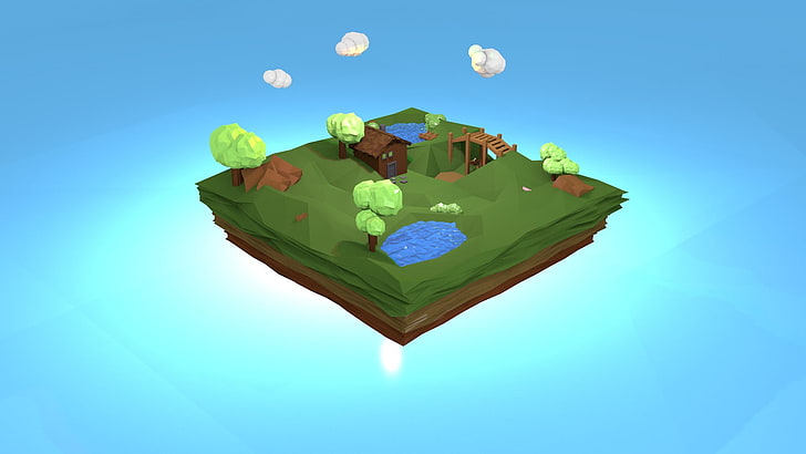 Aplikacja do gry Supercell Clash of Clans, wyspa, pływająca, zielona, Tapety HD
