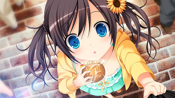 blue eyes, looking at viewer, loli, imouto, HD wallpaper