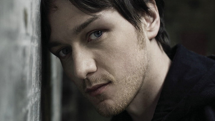 James McAvoy, men, actor, blue eyes, face, looking at viewer, HD wallpaper