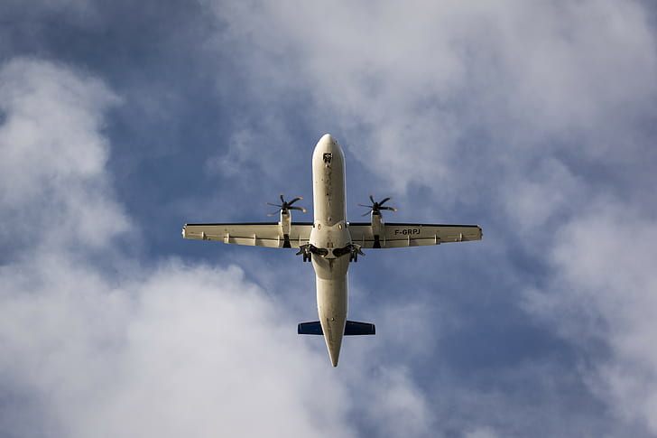 airplane, aircraft, ATR 42, HD wallpaper