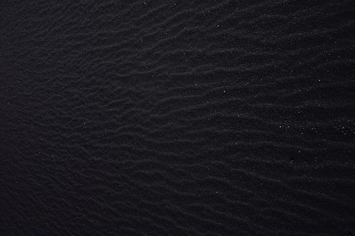 dywan czarno-biały, Tobias Van Schneider, tekstura, minimalizm, czarny piasek, czarny, Tapety HD
