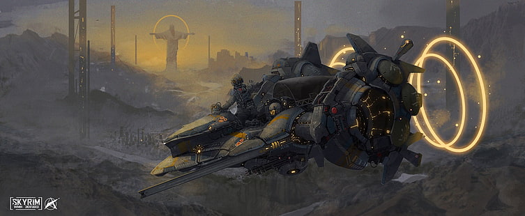 schwarzes und graues bereisendes Motorrad, Grafik, Science Fiction, Jesus Christ, HD-Hintergrundbild HD wallpaper