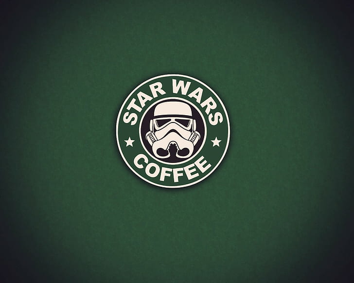 artwork, logo, Star Wars, Starbucks, HD wallpaper