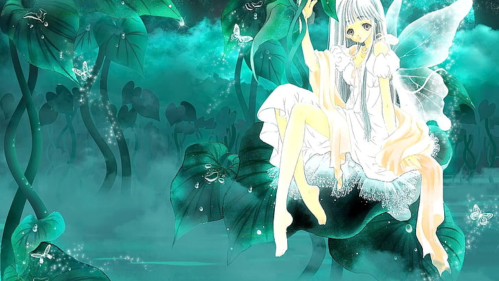 Anime, Anime Mädchen, blond, lange Haare, Blick auf Betrachter, originelle Charaktere, HD-Hintergrundbild